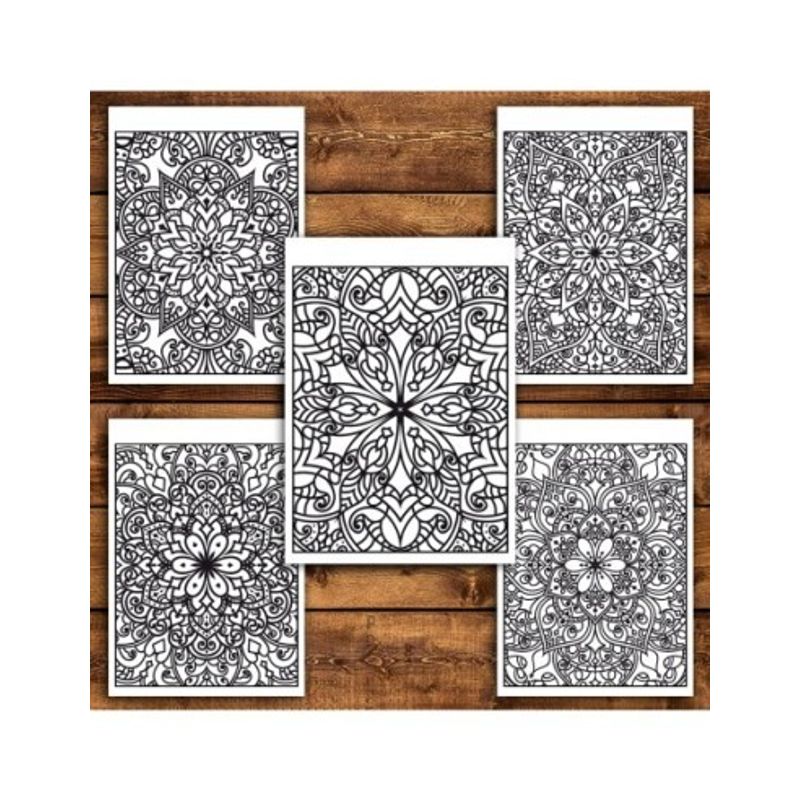 Carti si Birotica - Carti - Carti pentru copii - Carti de colorat - Carte de colorat antistres, 50 de ilustratii Mandale Zentangle - Volumul I, A5 - Infinity.ro