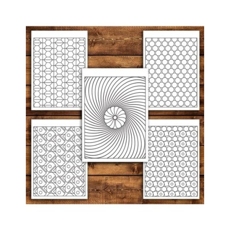 Carti si Birotica - Carti - Carti pentru copii - Carti de colorat - Carte de colorat antistres, 50 de ilustratii Tipare Geometrice - Volumul IV, A5 - Infinity.ro
