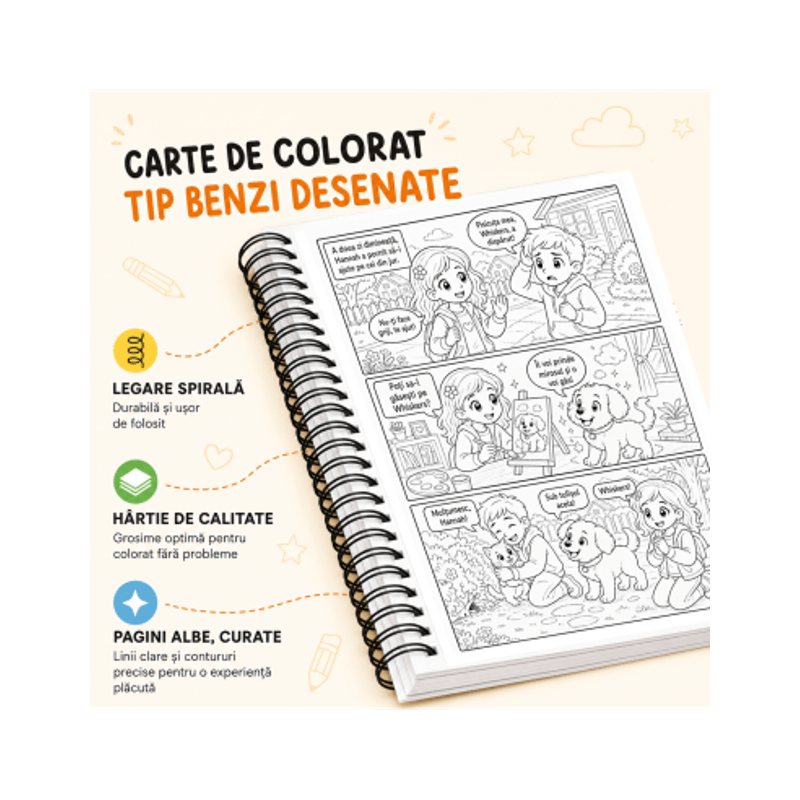 Carti si Birotica - Carti - Carti pentru copii - Carti de colorat - Carte de colorat cu benzi desenate pentru copii, Lumea aventurilor, 9 povesti ilustrate, 94 pagini, A5 - Infinity.ro