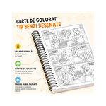 Carti si Birotica - Carti - Carti pentru copii - Carti de colorat - Carte de colorat cu benzi desenate pentru copii, Povesti Romanesti, 5 povesti ilustrate, 94 pagini, A5 - Infinity.ro