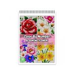 Carti si Birotica - Carti - Carti pentru copii - Carti de colorat - Carte de colorat cu numere, color by number, 30 de ilustratii Blooming Flowers, 66 pagini, A4 - Infinity.ro