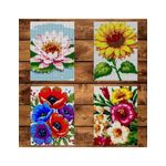 Carti si Birotica - Carti - Carti pentru copii - Carti de colorat - Carte de colorat cu numere, color by number, 30 de ilustratii Blooming Flowers, 66 pagini, A4 - Infinity.ro