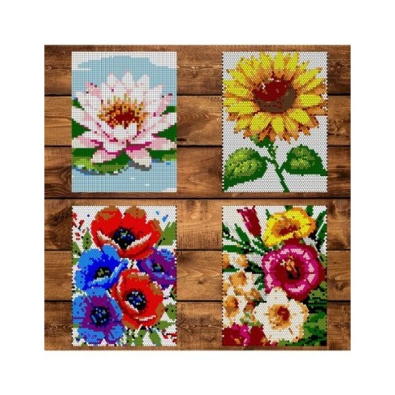 Carti si Birotica - Carti - Carti pentru copii - Carti de colorat - Carte de colorat cu numere, color by number, 30 de ilustratii Blooming Flowers, 66 pagini, A4 - Infinity.ro