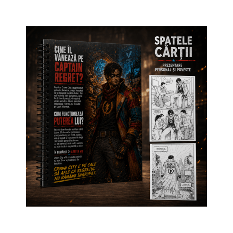 Carti si Birotica - Carti - Carti pentru copii - Carti de colorat - Carte de colorat cu benzi desenate, Captain Regret - Volumul II, 34 pagini, A4 - Infinity.ro