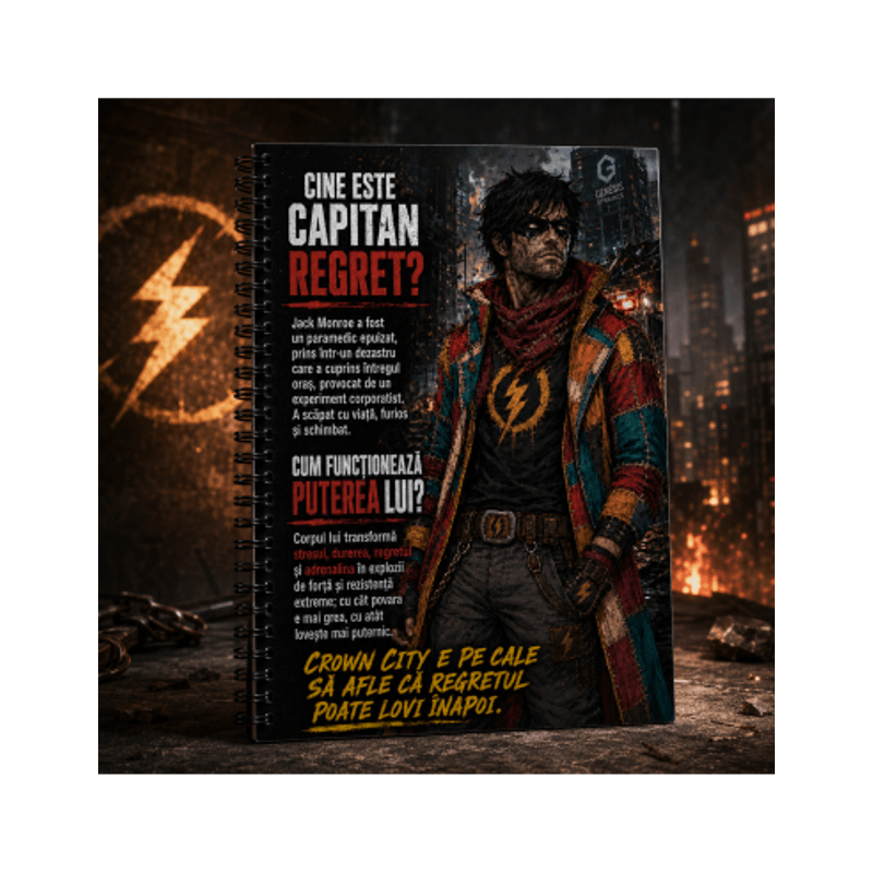 Carti si Birotica - Carti - Carti pentru copii - Carti de colorat - Carte de colorat cu benzi desenate, Captain Regret - Volumul I, 34 pagini, A4 - Infinity.ro