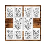 Carti si Birotica - Carti - Carti pentru copii - Carti de colorat - Carte de colorat Dual Vision, 40x2 ilustratii cu Fluturasi si Flori, 86 pagini, A5 - Infinity.ro
