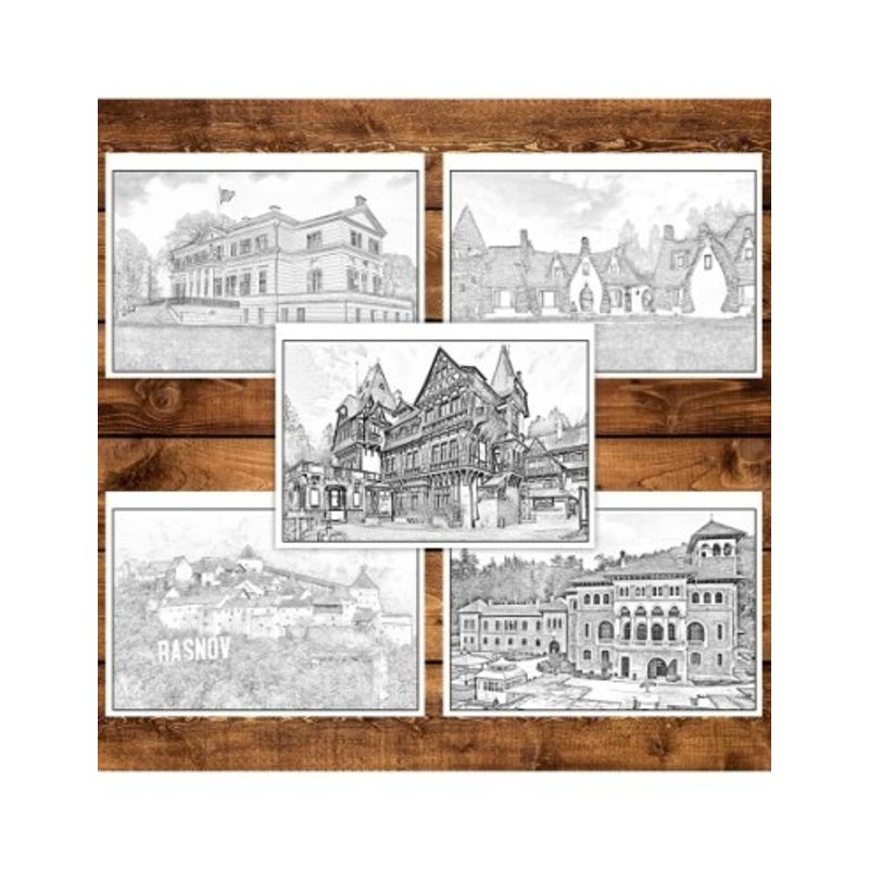 Carti si Birotica - Carti - Carti pentru copii - Carti de colorat - Carte de colorat Descopera Romania, 40 de ilustratii, 86 de pagini, A5 - Infinity.ro