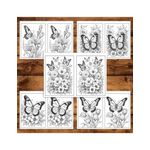 Carti si Birotica - Carti - Carti pentru copii - Carti de colorat - Carte de colorat Dual Vision, 40x2 ilustratii cu Fluturasi si Flori, 86 pagini, A5 - Infinity.ro
