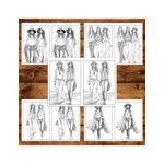 Carti si Birotica - Carti - Carti pentru copii - Carti de colorat - Carte de colorat Dual Vision, 33x2 ilustratii cu Fete in stil Boem, 66 pagini, A5 - Infinity.ro