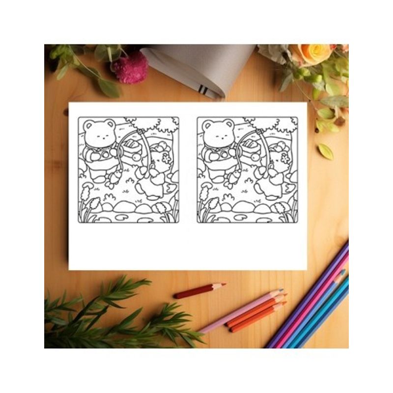 Carti si Birotica - Carti - Carti pentru copii - Carti de colorat - Carte de colorat Dual Vision, 40x2 ilustratii cu Cozy Date, 86 pagini, A5 - Infinity.ro