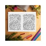 Carti si Birotica - Carti - Carti pentru copii - Carti de colorat - Carte de colorat Dual Vision, 50x2 ilustratii cu Armonie Florala, 106 pagini, A5 - Infinity.ro
