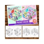 Carti si Birotica - Carti - Carti pentru copii - Carti de colorat - Carte de colorat Dual Vision, 40x2 ilustratii cu Pocket House, 86 pagini, A5 - Infinity.ro