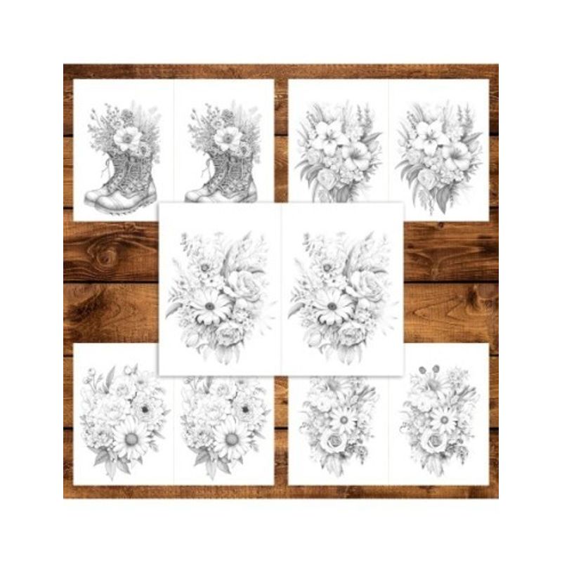 Carti si Birotica - Carti - Carti pentru copii - Carti de colorat - Carte de colorat Dual Vision, 50x2 ilustratii cu Flori din Gradina, 106 pagini, A5 - Infinity.ro