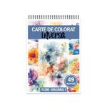 Carti si Birotica - Carti - Carti pentru copii - Carti de colorat - Carte de colorat inversa, 49 de ilustratii, Flori - Volumul I, 104 pagini, A5 - Infinity.ro