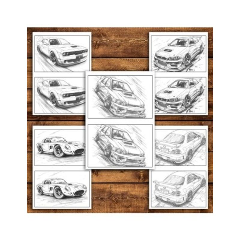 Carti si Birotica - Carti - Carti pentru copii - Carti de colorat - Carte de colorat Dual Vision, 50x2 ilustratii cu Masini Tunate, 106 pagini, A5 - Infinity.ro