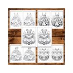 Carti si Birotica - Carti - Carti pentru copii - Carti de colorat - Carte de colorat Dual Vision, 50x2 ilustratii cu Rochii florale, 106 pagini, A5 - Infinity.ro