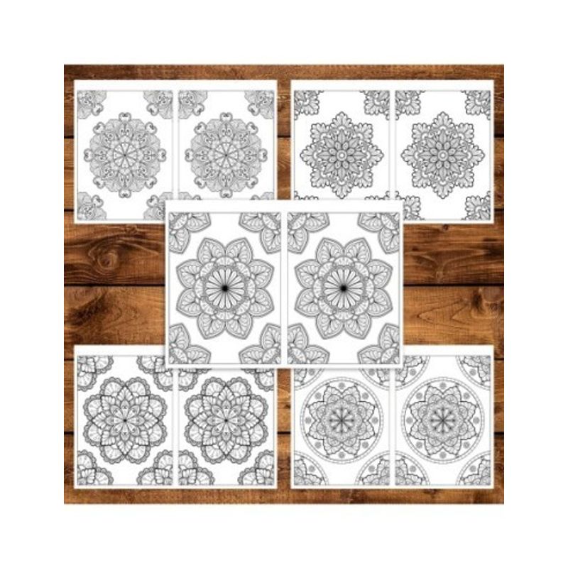 Carti si Birotica - Carti - Carti pentru copii - Carti de colorat - Carte de colorat Dual Vision, 50x2 ilustratii cu Mandale Hipnotizante, 106 pagini, A5 - Infinity.ro