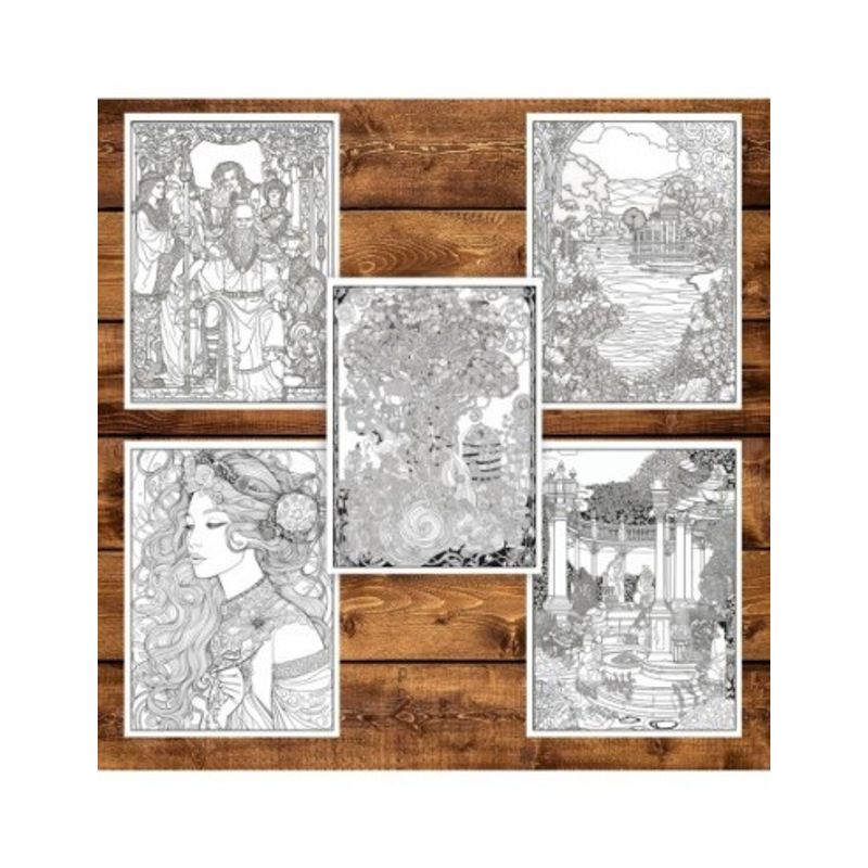 Carti si Birotica - Carti - Carti pentru copii - Carti de colorat - Carte de colorat pentru adulti, 25 de ilustratii, Gustav Klimt, 56 pagini, A5 - Infinity.ro