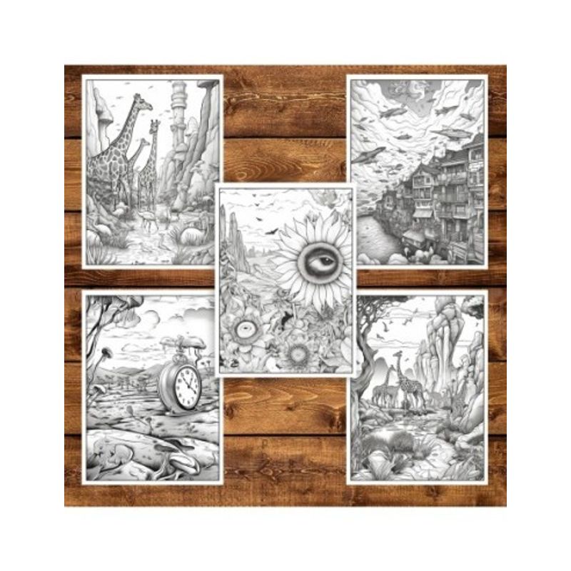 Carti si Birotica - Carti - Carti pentru copii - Carti de colorat - Carte de colorat pentru adulti, 25 de ilustratii, Dali, 56 pagini, A5 - Infinity.ro