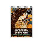 Carti si Birotica - Carti - Carti pentru copii - Carti de colorat - Carte de colorat pentru adulti, 25 de ilustratii, Gustav Klimt, 56 pagini, A5 - Infinity.ro