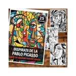 Carti si Birotica - Carti - Carti pentru copii - Carti de colorat - Carte de colorat pentru adulti, 25 de ilustratii, Pablo Picasso, 56 pagini, A5 - Infinity.ro