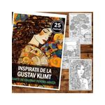 Carti si Birotica - Carti - Carti pentru copii - Carti de colorat - Carte de colorat pentru adulti, 25 de ilustratii, Gustav Klimt, 56 pagini, A5 - Infinity.ro
