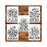 Carti si Birotica - Carti - Carti pentru copii - Carti de colorat - Carte de colorat pentru adulti, 38 de ilustratii, Case magice, 86 pagini, A5 - Infinity.ro