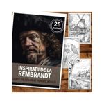 Carti si Birotica - Carti - Carti pentru copii - Carti de colorat - Carte de colorat pentru adulti, 25 de ilustratii, Rembrandt, 56 pagini, A5 - Infinity.ro