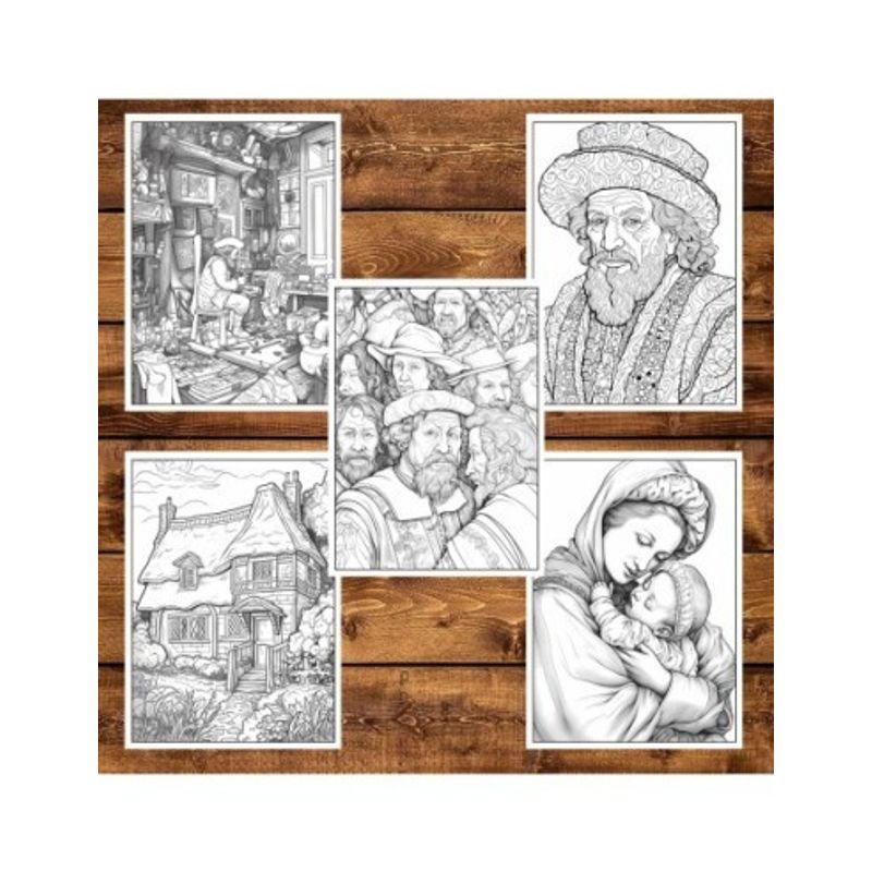 Carti si Birotica - Carti - Carti pentru copii - Carti de colorat - Carte de colorat pentru adulti, 25 de ilustratii, Rembrandt, 56 pagini, A5 - Infinity.ro