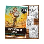 Carti si Birotica - Carti - Carti pentru copii - Carti de colorat - Carte de colorat pentru adulti, 25 de ilustratii, Dali, 56 pagini, A5 - Infinity.ro