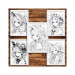 Carti si Birotica - Carti - Carti pentru copii - Carti de colorat - Carte de colorat pentru adulti, 50 de ilustratii Anime Halloween Girls, 106 pagini, A5 - Infinity.ro
