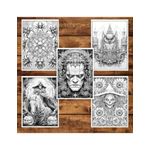 Carti si Birotica - Carti - Carti pentru copii - Carti de colorat - Carte de colorat pentru adulti, 45 de ilustratii, Halloween, 96 pagini, A5 - Infinity.ro