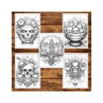 Carti si Birotica - Carti - Carti pentru copii - Carti de colorat - Carte de colorat pentru adulti, 45 de ilustratii, Halloween, 96 pagini, A5 - Infinity.ro