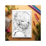 Carti si Birotica - Carti - Carti pentru copii - Carti de colorat - Carte de colorat pentru adulti, 50 de ilustratii Anime Ninja Girls, 106 pagini, A5 - Infinity.ro