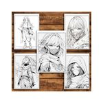 Carti si Birotica - Carti - Carti pentru copii - Carti de colorat - Carte de colorat pentru adulti, 50 de ilustratii Anime Ninja Girls, 106 pagini, A5 - Infinity.ro