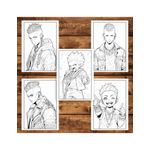 Carti si Birotica - Carti - Carti pentru copii - Carti de colorat - Carte de colorat pentru adulti, 50 de ilustratii Anime Punk Boys, 106 pagini, A5 - Infinity.ro