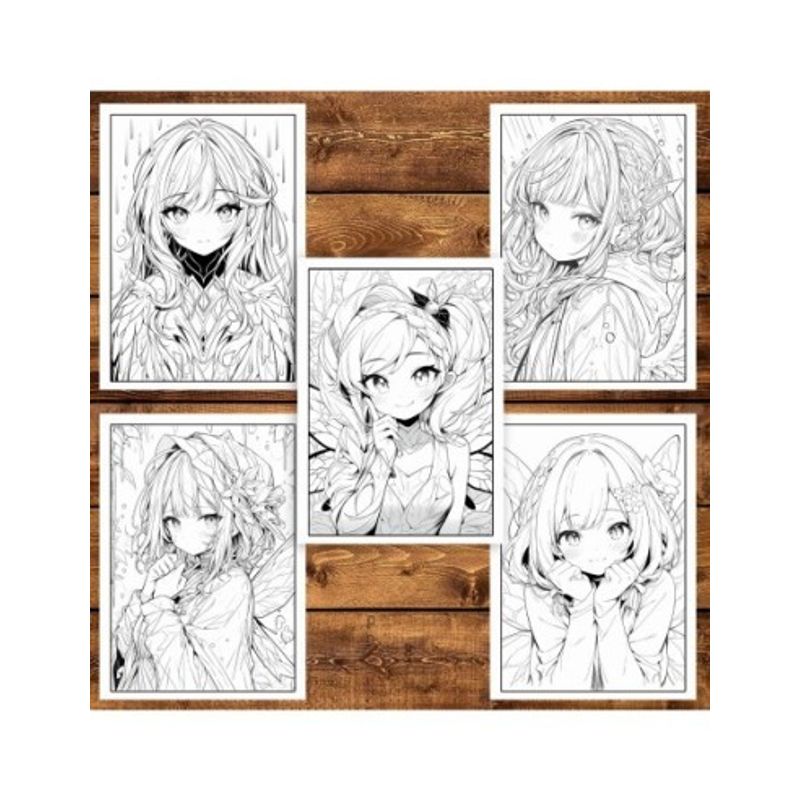 Carti si Birotica - Carti - Carti pentru copii - Carti de colorat - Carte de colorat pentru adulti, 45 de ilustratii, Anime Fairies - Volumul III, 96 pagini, A5 - Infinity.ro