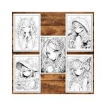 Carti si Birotica - Carti - Carti pentru copii - Carti de colorat - Carte de colorat pentru adulti, 45 de ilustratii, Anime Fairies - Volumul III, 96 pagini, A5 - Infinity.ro