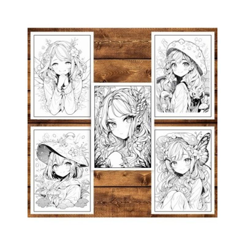 Carti si Birotica - Carti - Carti pentru copii - Carti de colorat - Carte de colorat pentru adulti, 45 de ilustratii, Anime Fairies - Volumul III, 96 pagini, A5 - Infinity.ro