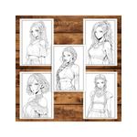 Carti si Birotica - Carti - Carti pentru copii - Carti de colorat - Carte de colorat pentru adulti, 50 de ilustratii Anime Modern Elves, 106 pagini, A5 - Infinity.ro
