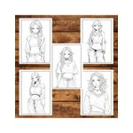 Carti si Birotica - Carti - Carti pentru copii - Carti de colorat - Carte de colorat pentru adulti, 50 de ilustratii Anime Modern Elves, 106 pagini, A5 - Infinity.ro