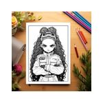 Carti si Birotica - Carti - Carti pentru copii - Carti de colorat - Carte de colorat pentru adulti, 50 de ilustratii Anime Sports Girls, 106 pagini, A5 - Infinity.ro