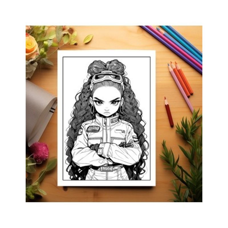 Carti si Birotica - Carti - Carti pentru copii - Carti de colorat - Carte de colorat pentru adulti, 50 de ilustratii Anime Sports Girls, 106 pagini, A5 - Infinity.ro