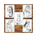 Carti si Birotica - Carti - Carti pentru copii - Carti de colorat - Carte de colorat pentru adulti, 50 de ilustratii Anime Sports Girls, 106 pagini, A5 - Infinity.ro