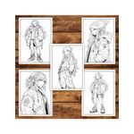 Carti si Birotica - Carti - Carti pentru copii - Carti de colorat - Carte de colorat pentru adulti, 50 de ilustratii Anime Street Elves, 106 pagini, A5 - Infinity.ro