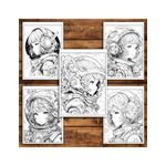 Carti si Birotica - Carti - Carti pentru copii - Carti de colorat - Carte de colorat pentru adulti, 50 de ilustratii Anime Space Girls, 106 pagini, A5 - Infinity.ro