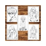 Carti si Birotica - Carti - Carti pentru copii - Carti de colorat - Carte de colorat pentru adulti, 50 de ilustratii Anime School Life, 106 pagini, A5 - Infinity.ro