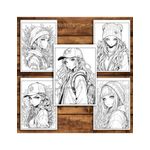 Carti si Birotica - Carti - Carti pentru copii - Carti de colorat - Carte de colorat pentru adulti, 50 de ilustratii Anime Stoner Girls, 106 pagini, A5 - Infinity.ro