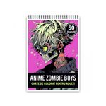 Carti si Birotica - Carti - Carti pentru copii - Carti de colorat - Carte de colorat pentru adulti, 50 de ilustratii Anime Zombie Boys, 106 pagini, A5 - Infinity.ro