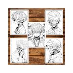 Carti si Birotica - Carti - Carti pentru copii - Carti de colorat - Carte de colorat pentru adulti, 50 de ilustratii Anime Zombie Boys, 106 pagini, A5 - Infinity.ro